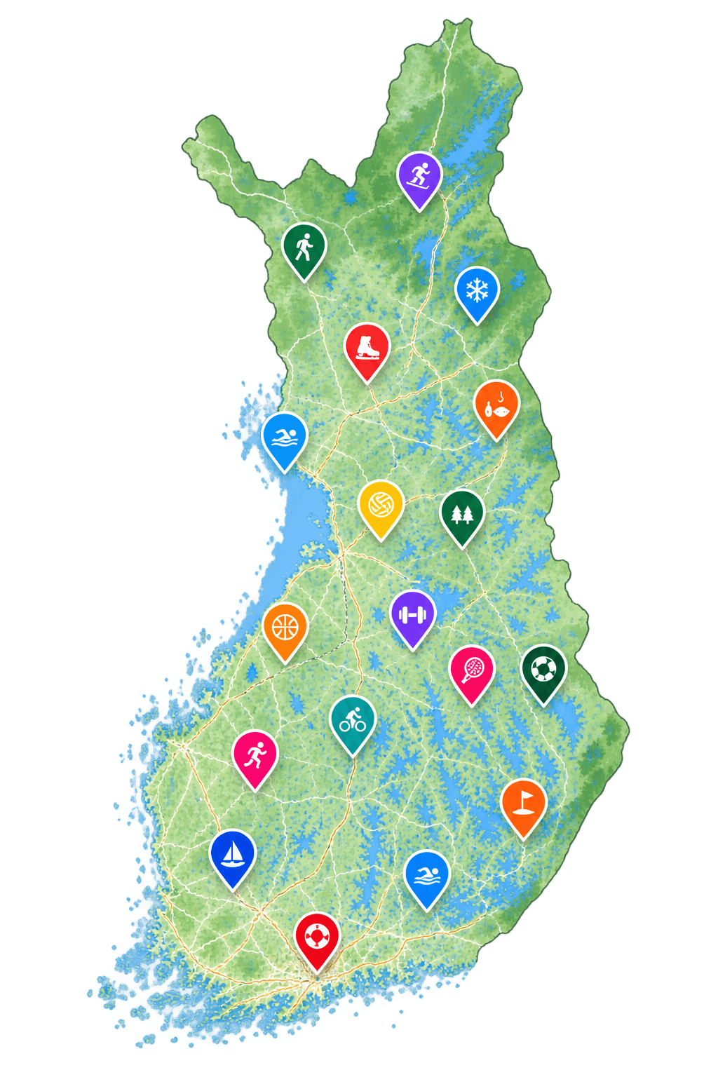 Map of Finland.